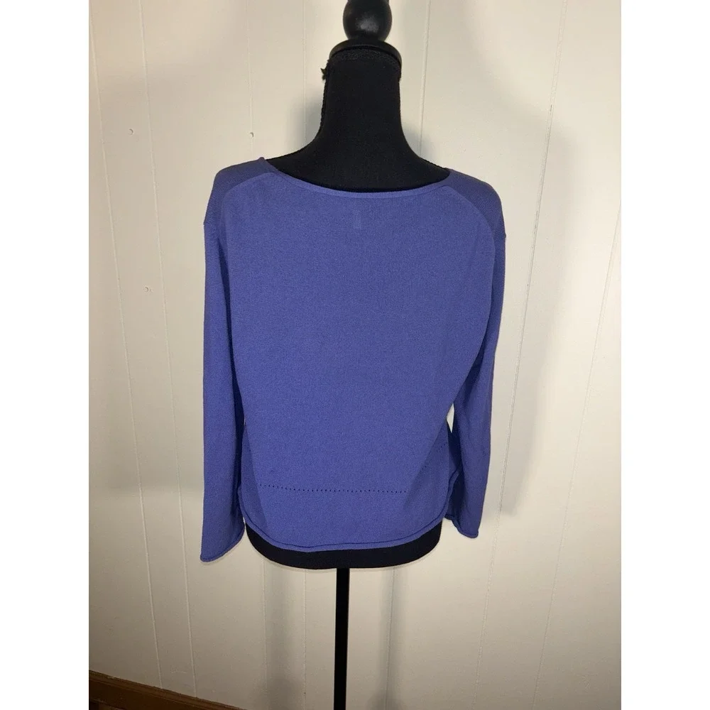 eileen fisher thin knit cardigan‎ blue nylon rayon Small Loose Fit Minimalist - Picture 2 of 8